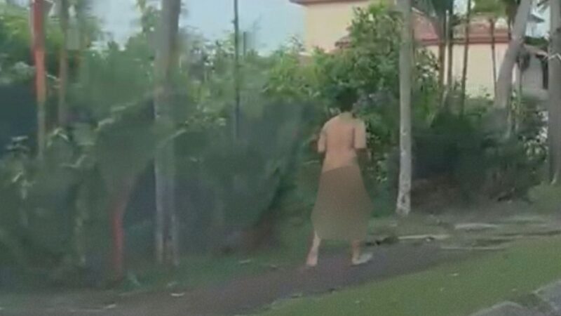 Polis tahan lelaki berlari bogel